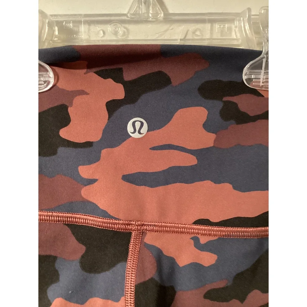 Lululemon‎ Wunder Train High Rise Leggings Camo Brier Rose Multi 6